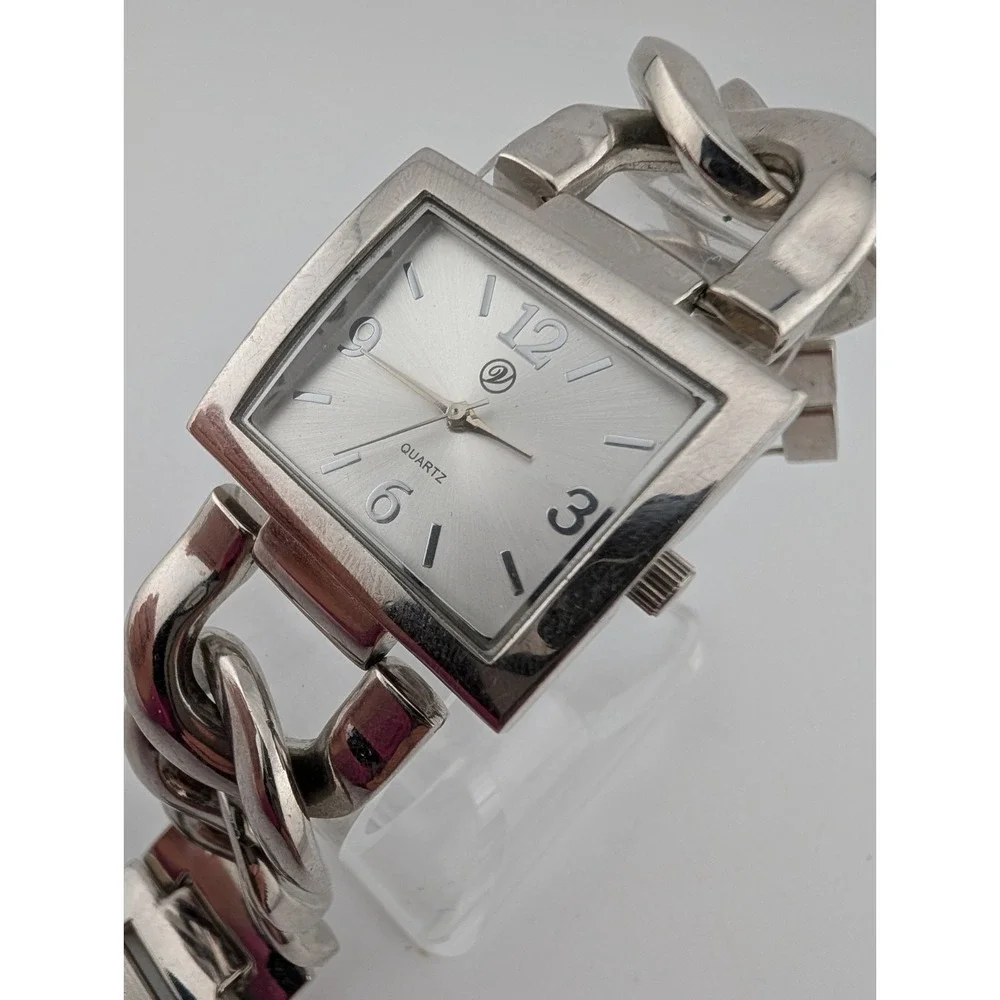 Women's Silver‎ Chunky Chain Link Watch 6.5